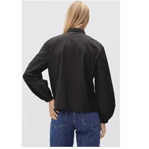 Everlane Organic Cotton Prep Shirt Black GUC 2 - Picture 7 of 10